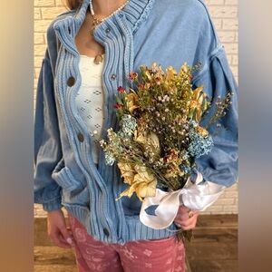 So Me Blue Button-Up Cardigan